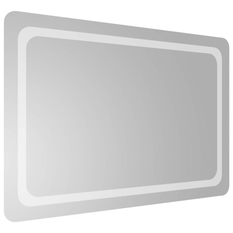 VidaXL Lustro łazienkowe LED przezroczysty 90 x 60 cm szkło hartowane