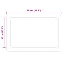 VidaXL Lustro łazienkowe LED przezroczysty 90 x 60 cm szkło hartowane