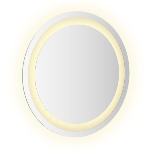 LUSTRO ŁAZIENKOWE LED PRZEZROCZYSTY Ø 40 CM SZKŁO HARTOWANE