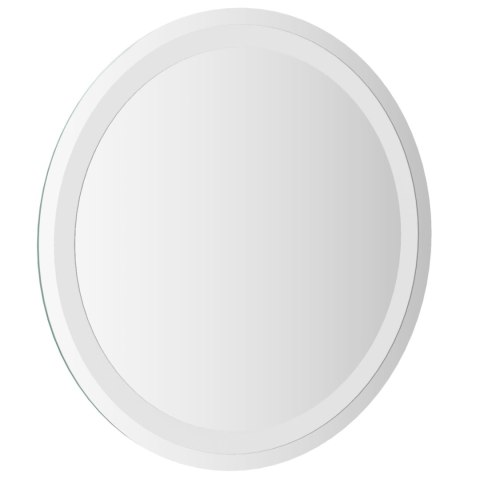 VidaXL Lustro łazienkowe LED przezroczysty Ø 50 cm szkło hartowane