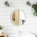 VidaXL Lustro łazienkowe LED przezroczysty Ø 60 cm szkło hartowane