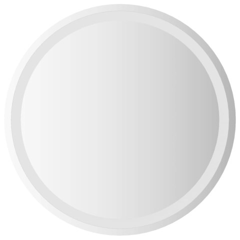 VidaXL Lustro łazienkowe LED przezroczysty Ø 60 cm szkło hartowane