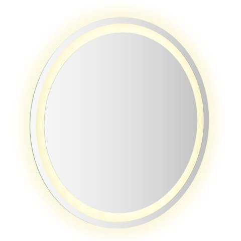 VidaXL Lustro łazienkowe LED przezroczysty Ø 60 cm szkło hartowane