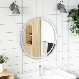 VidaXL Lustro łazienkowe LED przezroczysty Ø 70 cm szkło hartowane