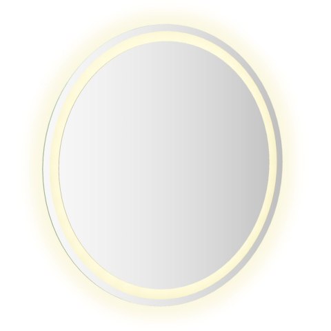 VidaXL Lustro łazienkowe LED przezroczysty Ø 70 cm szkło hartowane