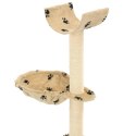 DRAPAK DLA KOTA Z SIZALOWYMI SŁUPKAMI 105CM BEŻOWY W ŁAPKI