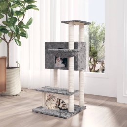 DRAPAK DLA KOTA Z SIZALOWYMI SŁUPKAMI JASNOSZARY 108,5CM