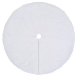 VidaXL Spódnica choinkowa biała 122 cm ze sztucznego futra