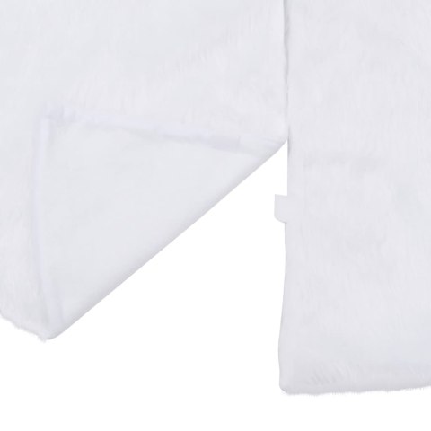 VidaXL Spódnica choinkowa biała 122 cm ze sztucznego futra