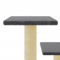 DRAPAK DLA KOTA Z SIZALOWYMI SŁUPKAMI CIEMNOSZARY 61CM