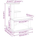 DRAPAK DLA KOTA Z SIZALOWYMI SŁUPKAMI CIEMNOSZARY 61CM