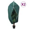 VidaXL Kaptury ochronne z suwakiem, 2 szt., 70 g/m² 3,93x3,5 m