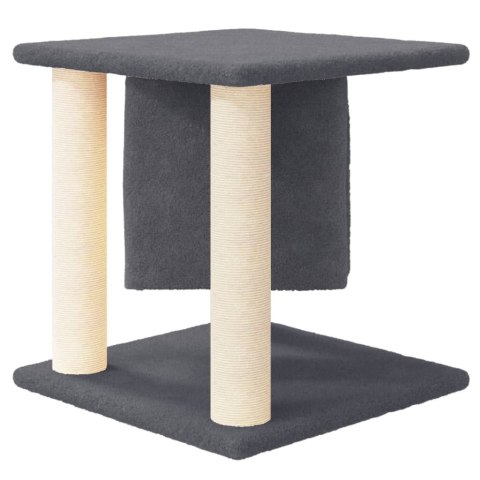 DRAPAK DLA KOTA Z SIZALOWYMI SŁUPKAMI CIEMNOSZARY 37CM