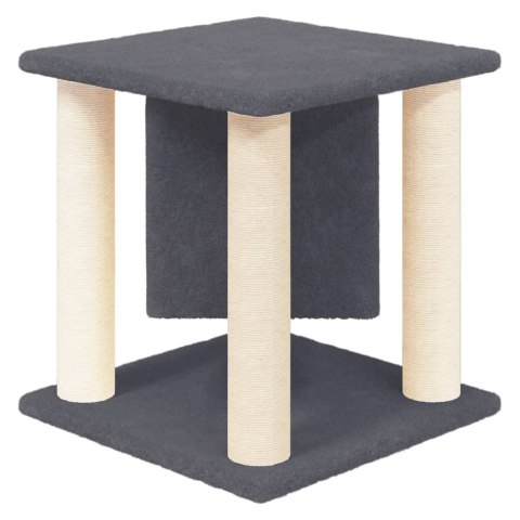 DRAPAK DLA KOTA Z SIZALOWYMI SŁUPKAMI CIEMNOSZARY 37CM