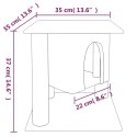 DRAPAK DLA KOTA Z SIZALOWYMI SŁUPKAMI CIEMNOSZARY 37CM