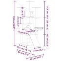 DRAPAK DLA KOTA Z SIZALOWYMI SŁUPKAMI JASNOSZARY 154CM