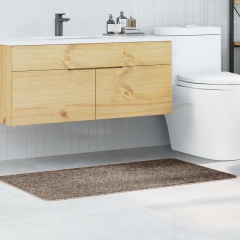 VidaXL Mata łazienkowa antypoślizgowa Brązowy 70 x 120 cm PP