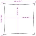 VidaXL Żagiel przeciwsłoneczny, 160 g/m², żółty, 2,5x2,5 m, HDPE