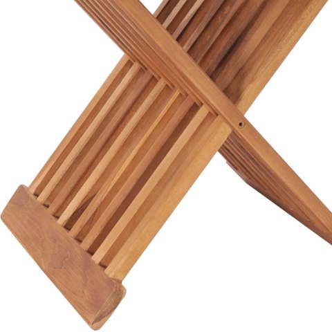VidaXL Składany stołek, 40x32x45 cm, lite drewno tekowe