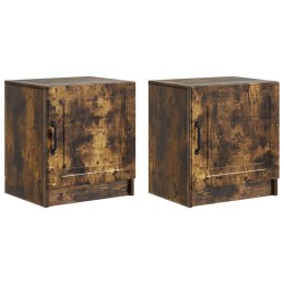VidaXL Szafka Nocna 2 pcs Dąb wędzony 43 x 34,5 x 47 cm