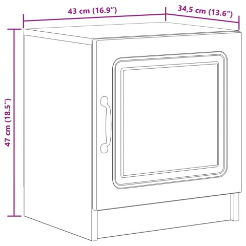 VidaXL Szafka Nocna Czarny 43 x 34,5 x 47 cm Drewno inżynieryjne