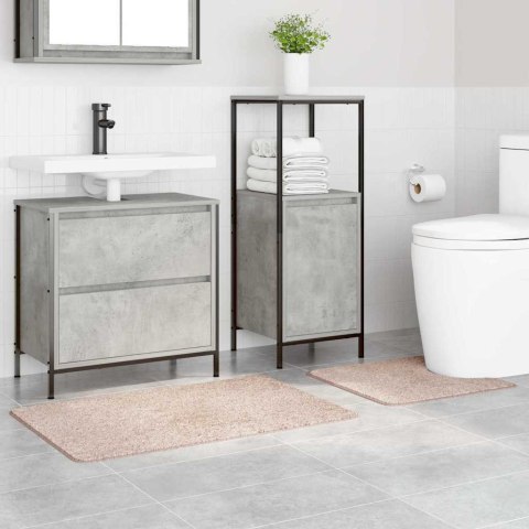 VidaXL Zestaw mat łazienkowych antypoślizgowych 2 pcs Kremowy PP