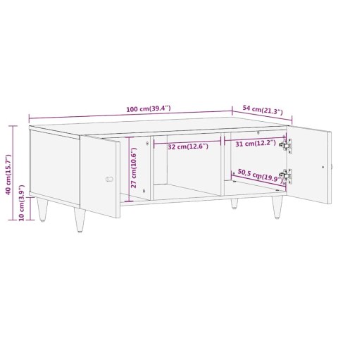 STOLIK KAWOWY 100X54X40CM LITE DREWNO MANGO