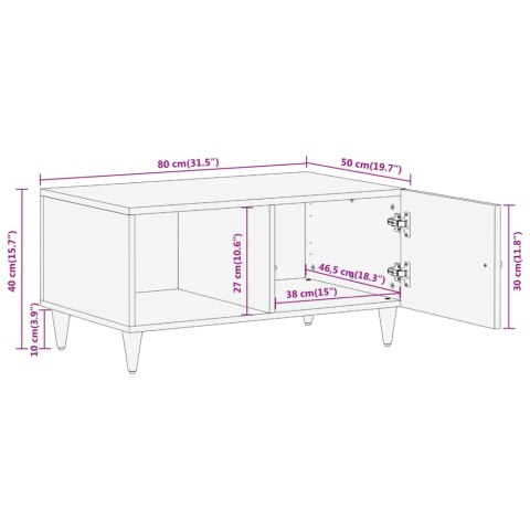 STOLIK KAWOWY 80X50X40CM LITE DREWNO MANGO