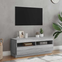 VidaXL Szafka pod TV z oświetleniem LED szary dąb sonoma, 100x35x40 cm