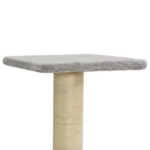 DRAPAK DLA KOTA ZE SŁUPKAMI SIZALOWYMI JASNOSZARY 118,5CM