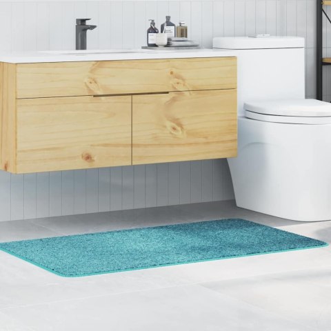 VidaXL Mata łazienkowa antypoślizgowa Turkusowy 70 x 120 cm PP