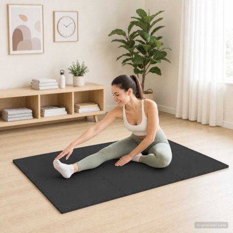 VidaXL Mata podłogowa 40 pcs Czarny 14,4 m² Pianka EVA
