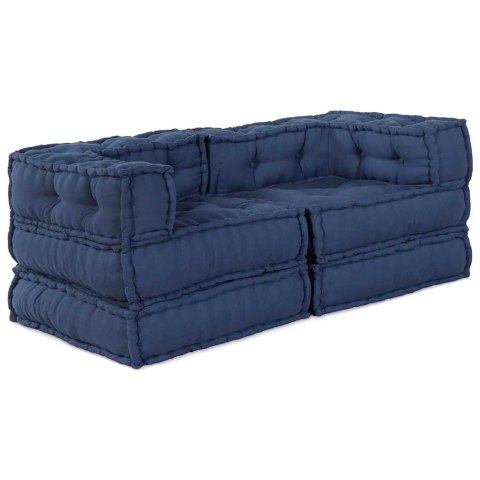 VidaXL Modularna jednostka sofy 2 pcs Indygo 140 x 70 x 56 cm tkanina