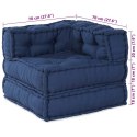VidaXL Modularna jednostka sofy 2 pcs Indygo 140 x 70 x 56 cm tkanina