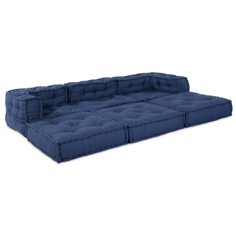 VidaXL Modularna jednostka sofy 3 pcs Indygo tkanina