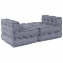 VidaXL Modularna jednostka sofy 4 pcs Szary tkanina