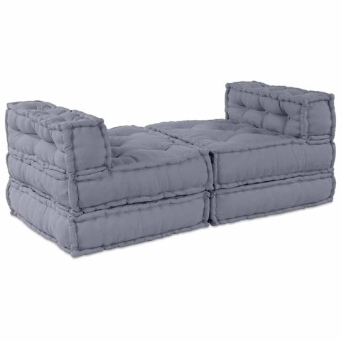VidaXL Modularna jednostka sofy 4 pcs Szary tkanina