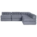 VidaXL Modularna jednostka sofy 4 pcs Szary tkanina