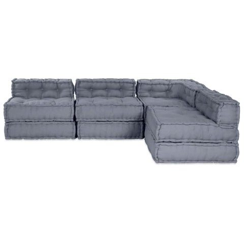 VidaXL Modularna jednostka sofy 4 pcs Szary tkanina