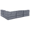 VidaXL Modularna jednostka sofy 4 pcs Szary tkanina