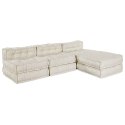 VidaXL Modularna jednostka sofy 4 pcs kremowy tkanina