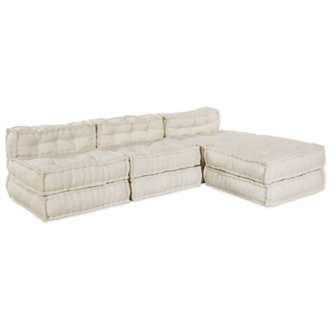 VidaXL Modularna jednostka sofy 4 pcs kremowy tkanina