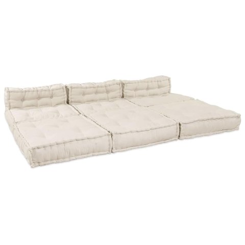 VidaXL Modularna jednostka sofy 4 pcs kremowy tkanina