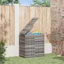 VidaXL Skrzynia na poduszki ogrodowe, rattan PE, 100x49x103,5cm, szara