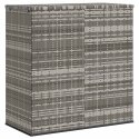 VidaXL Skrzynia na poduszki ogrodowe, rattan PE, 100x49x103,5cm, szara