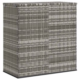 VidaXL Skrzynia na poduszki ogrodowe, rattan PE, 100x49x103,5cm, szara