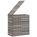 VidaXL Skrzynia na poduszki ogrodowe, rattan PE, 100x49x103,5cm, szara