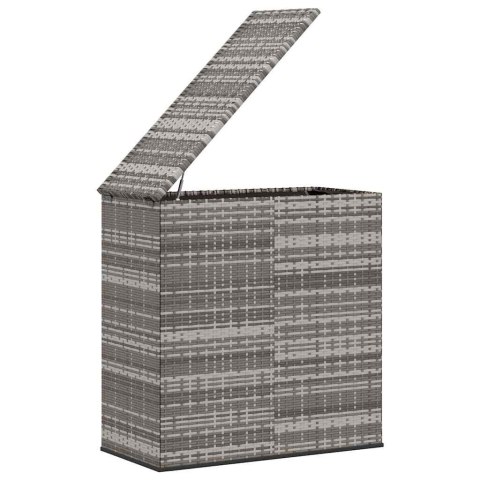 VidaXL Skrzynia na poduszki ogrodowe, rattan PE, 100x49x103,5cm, szara