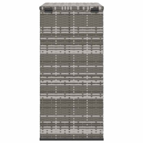 VidaXL Skrzynia na poduszki ogrodowe, rattan PE, 100x49x103,5cm, szara