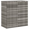 VidaXL Skrzynia na poduszki ogrodowe, rattan PE, 100x49x103,5cm, szara